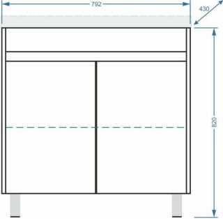Тумба под раковину Stella Polar Фаворита 80см белый SP-00000164